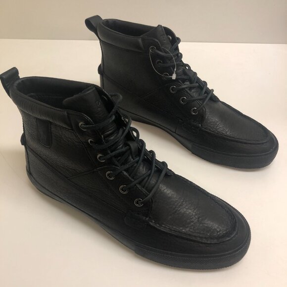 Polo by Ralph Lauren Black Chukka Boots with Textured Leather - Picture 4 of 12